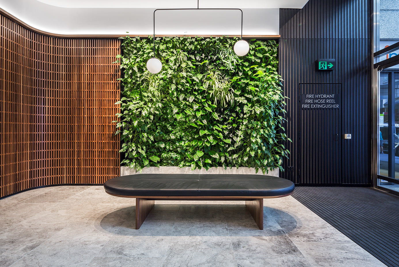 Vertical Garden designed by Greenwall Solutions using Green4Air vertical green wall system